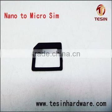 HOT selling good fixed nano sim to microsim card adaptor for iphone