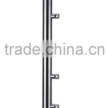 2015 new Stainless steel 304 or 316 Glass Balustrade Handrail Post with cross bar holder