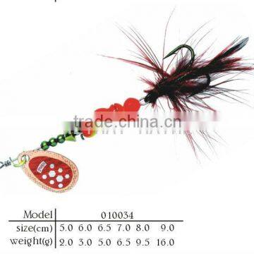 Spinner bait metal lure