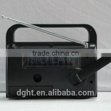 solar dynamo rechargeable solar radio with torch radio