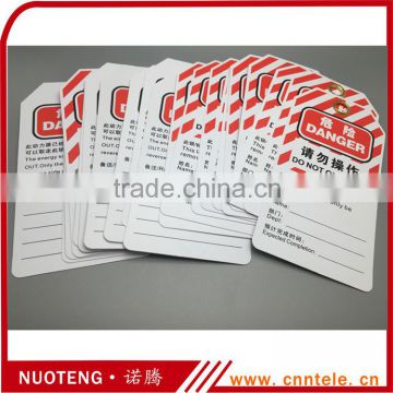 OEM Customized Plastic safety lockout label and tags