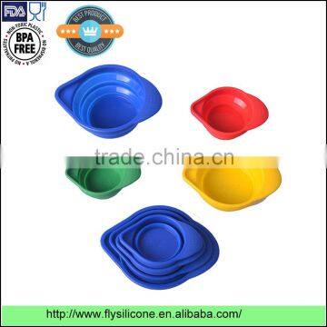 Hot Sale on Amazon Customized Logo 4 Pcs Premium Silicone Measuring Cups Set photo-6