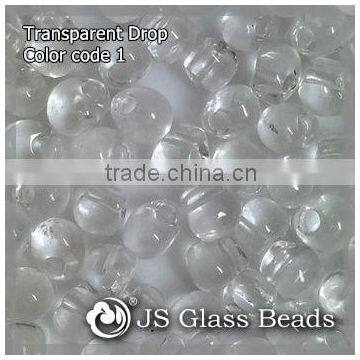 High Quality Fashion JS Glass Seed Beads - 1# Transparent Drop Beads For Garment & Jewelry