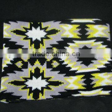 2013 fashion ladies Aztec fairisle knit fleece lined navajo snood neckwarmer