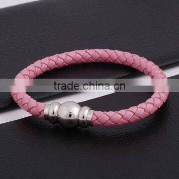 High Quality engraved braid leather bracelet,MOQ 2ps per stye