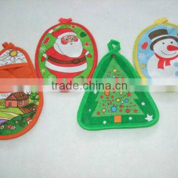 funny cute christmas kitchen pot holder