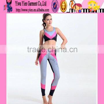 OEM Print Fitness Wear Sets 2016 Women Sports Fitness Wear Sets