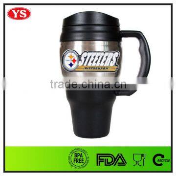 34oz insulated double wall stainless steel beer tumbler with handle