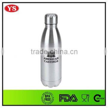 500ml eco friendly insuated double wall stainless steel vacuum bottle