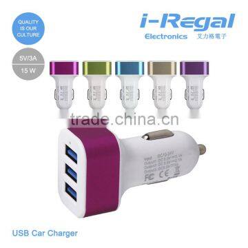 Universal colorful usb Mini Car chargr for iphone/ipad/samsung car usb adapter