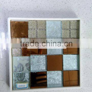 mosaic tiles display frame/plastic mosaic display sample frame PZ011