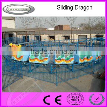 China suppier ride amusement roller coaster train for sale sliding dragon