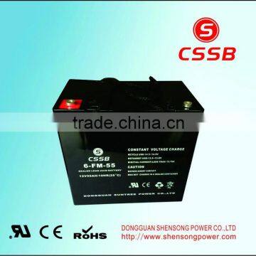 12V55AH VRLA gel lead acid battery off-grid system