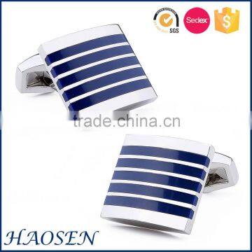 High Quality Hot Sale Blue Polished Enamel Cuffliks