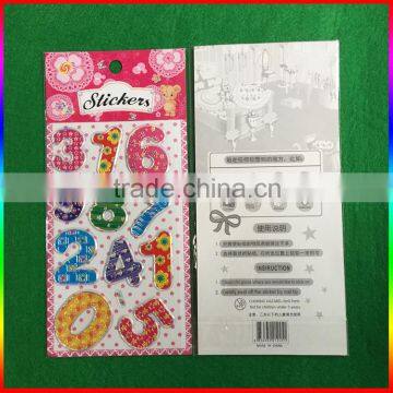 Embossed PVC Stickers Number Stickers With Silver Edge photo-3