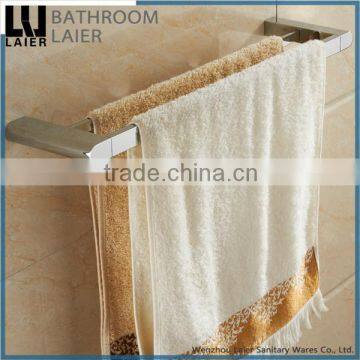 Promotional Wholesale Prices Zinc Alloy Chrome Finishing Bathroom Sanitary Items Double Towel Bar