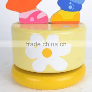 Wooden Ballerina Toys/toy Flowers Boy and Girl Wooden Music Box,Dancing Musical Box photo-5