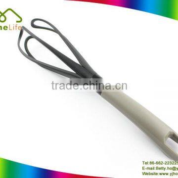 Hot sale PP TPR handle rotary egg beater nylon egg whisk