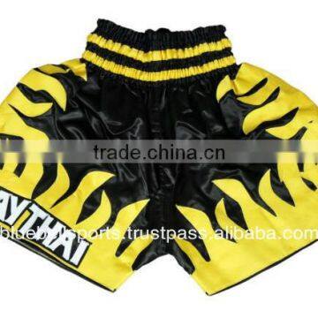 Custom Design Wide Elastic Waist Band Polyester Thai Shorts