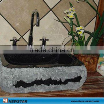 Nartural black granite wash basin