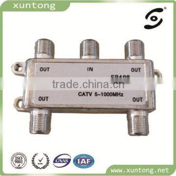 CATV 4 way splitter connector compression splitter