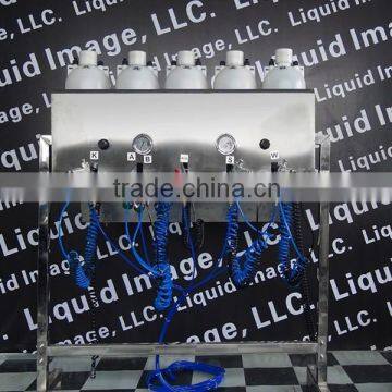 liquid image small silver spray on chrome plating machine for new starter