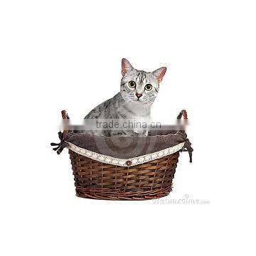 fine newest style wicker pet basket wholesale