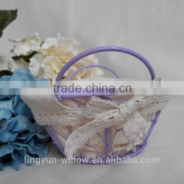 oval wire baskets/ iron basket for home decorative