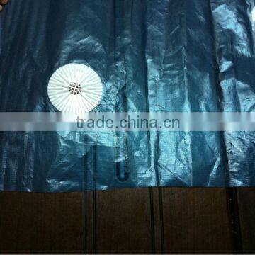 blue vacuum bag with air evacuation valve