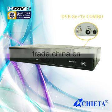 New Combo HD DVB-S2 + T2 Satellite Receiver AC & DC