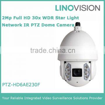 2Mp Full HD 30x WDR Star Light IR PTZ Dome IP Camera