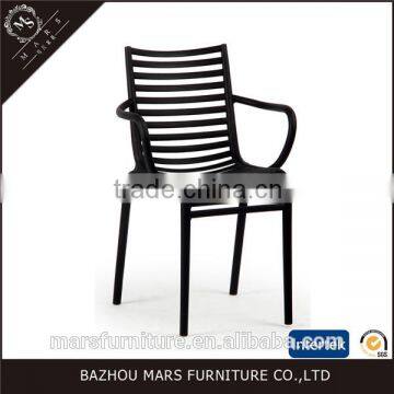 Cheap plastic dining chairs with armrest modern