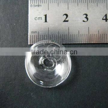 21mm Transparent Round Flat Surface Glass Dome Cabochon With 3mm Hole DIY Jewelry Supplies 3070066