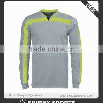 Soccer Goal Keeper Uniform/ Football Goalkeeper Jerseys Gray color