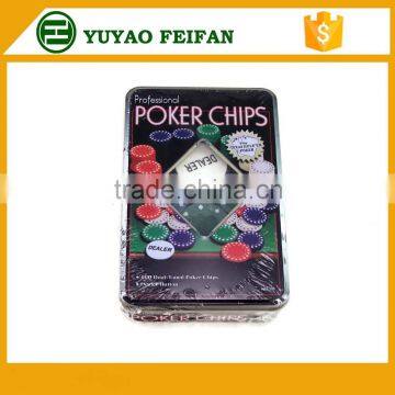 tin box 200pcs poker chips set clay chips plastic poker chips customized