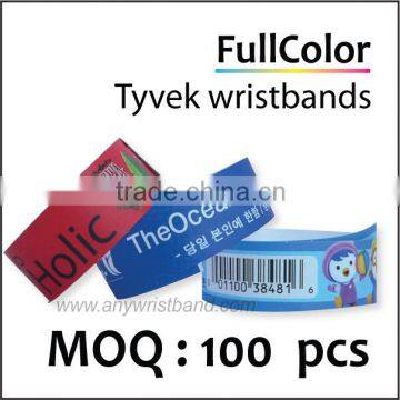 Custom full color Tyvek wristband