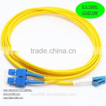 High quality China-made LC-SC SM Duplex Fiber optic patch cord