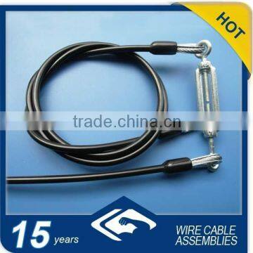 black stainless steel wire nylon coated with turnbuckle