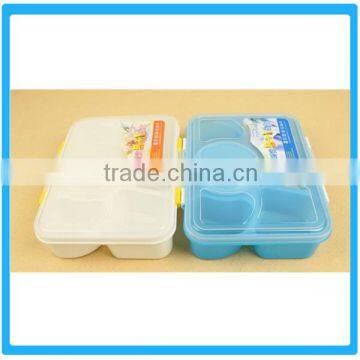 Plastic Storage Containers Compartment Take-away Box Students Convient Bento Box