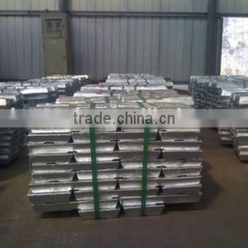 China manufacturer high purity zinc ingot 99.995