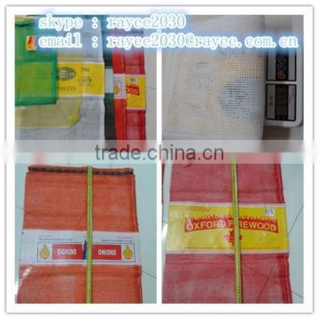 50X80cm for 28kgs red PP Leon Onion Mesh Bag , bolsa de malla pp