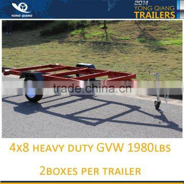 5 x8 4x8 Powder Coated Foldable Utility Trailer