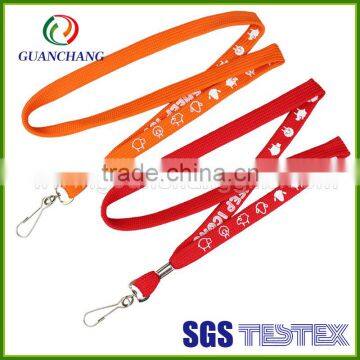 Polyester silkscreen printing neck lanyard, lanyard free sample