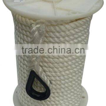 High Tensile Strength White Color Polyester Material 3 Strand Twist Polyester Cord photo-2