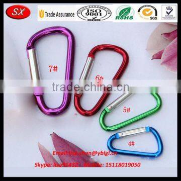 Colorful metal carabiner hooks/carabiner clips made in Dongguan