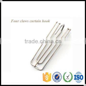 OEM/ODM various curtain hooks,stainless stell hooks,four claws curtain hook