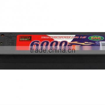 6000mAh 35C 7.4v Hardcase Lipo Battery