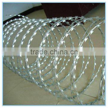 China factory Galvanied Razor Wire Razor Barbed Wire used in protecting boundary, railway, highway, prison