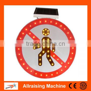 LED Ban pedestrians solar traffic sign