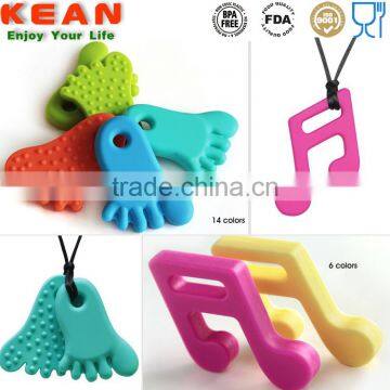 Food Grade Silicone Teether Teething Pendant Necklace photo-4
